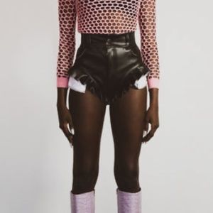 Char Workroom Vegan Leather Shorts